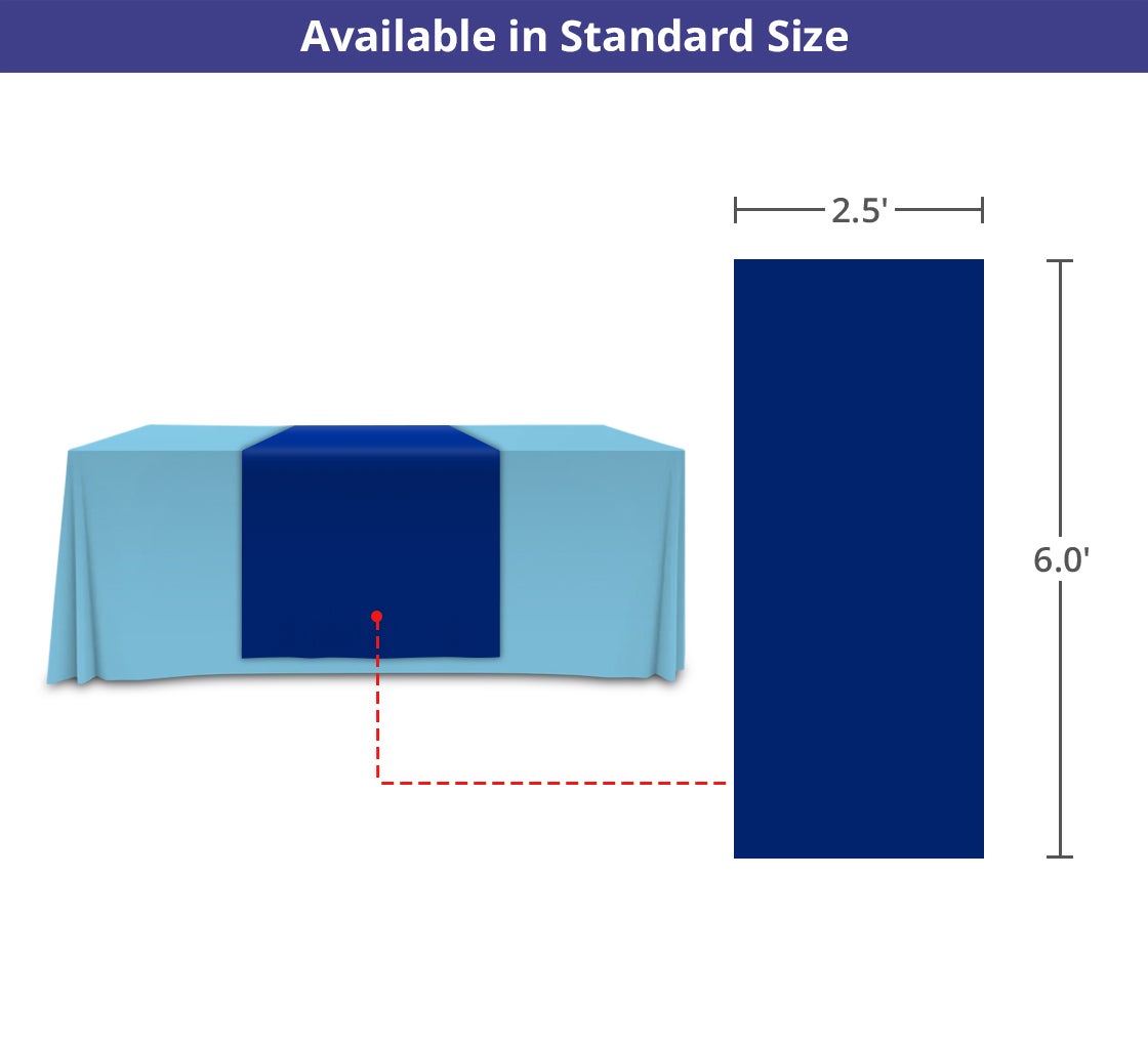2.5' x 6' Table Runners - Blue
