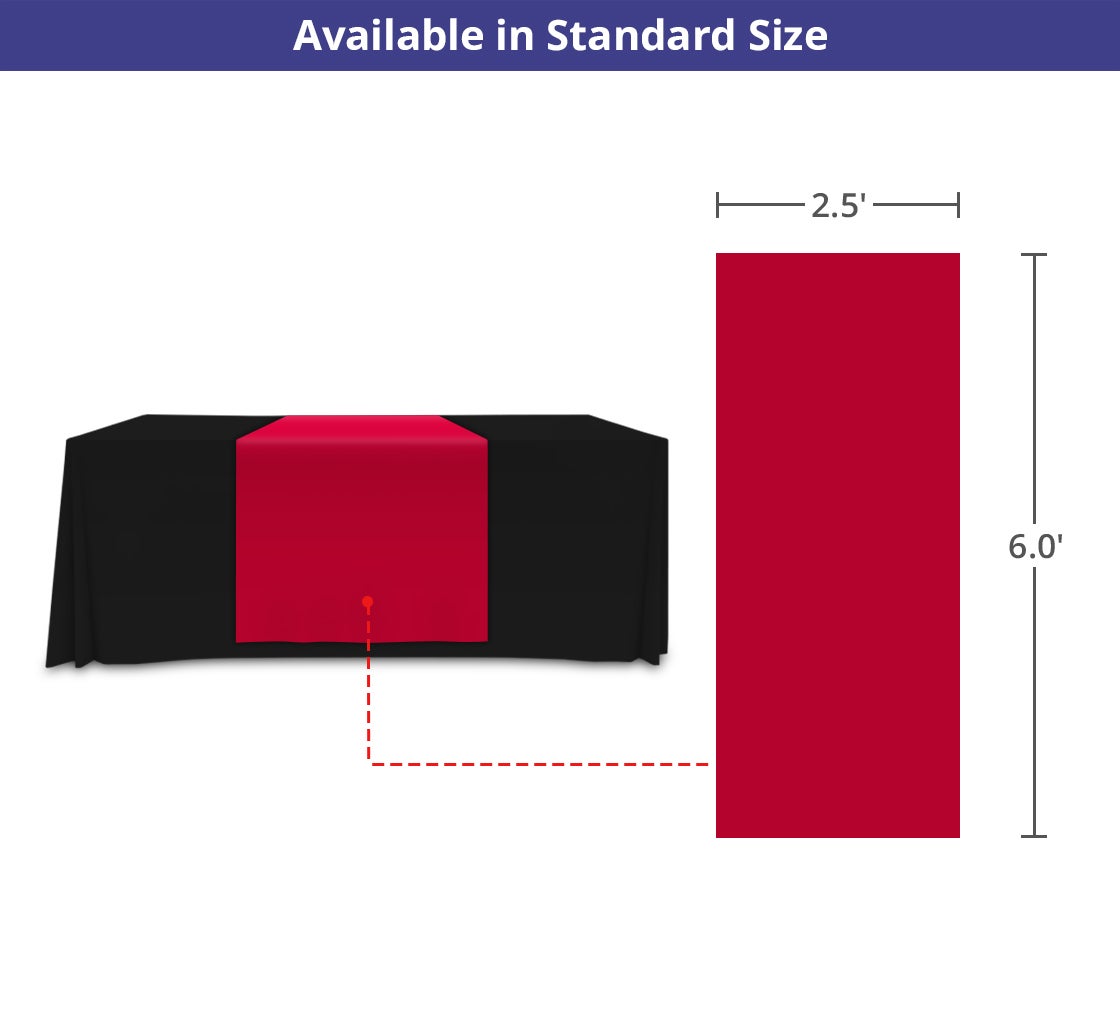 2.5' x 6' Table Runners - Black