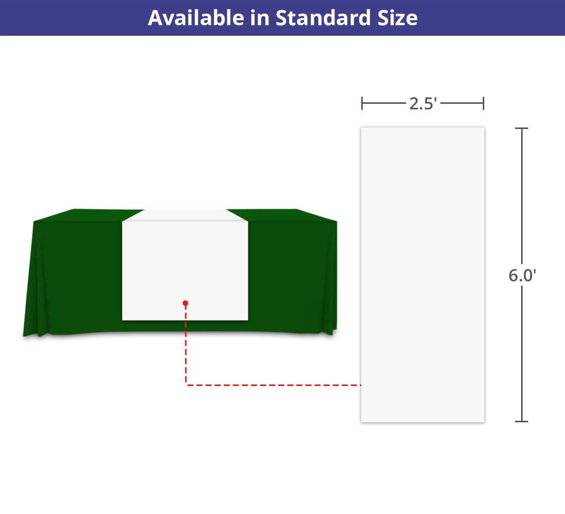 2.5' x 6' Table Runners - White