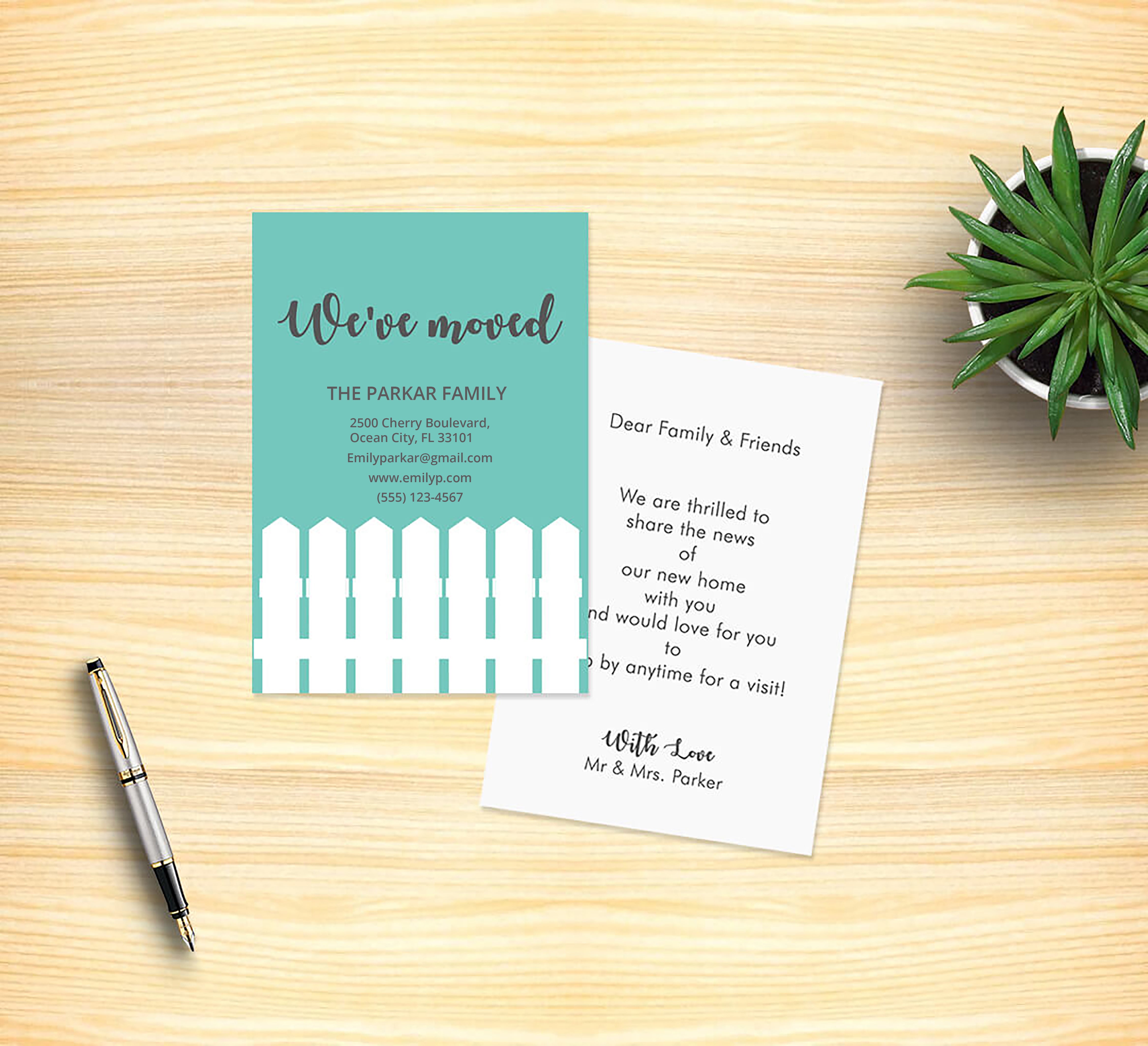 Flat Change Of Address Cards