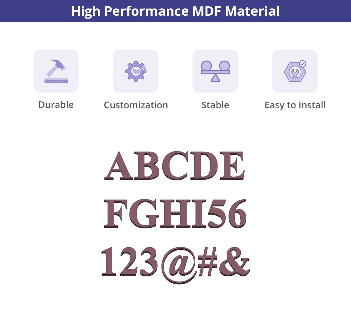 MDF Letters and Numbers