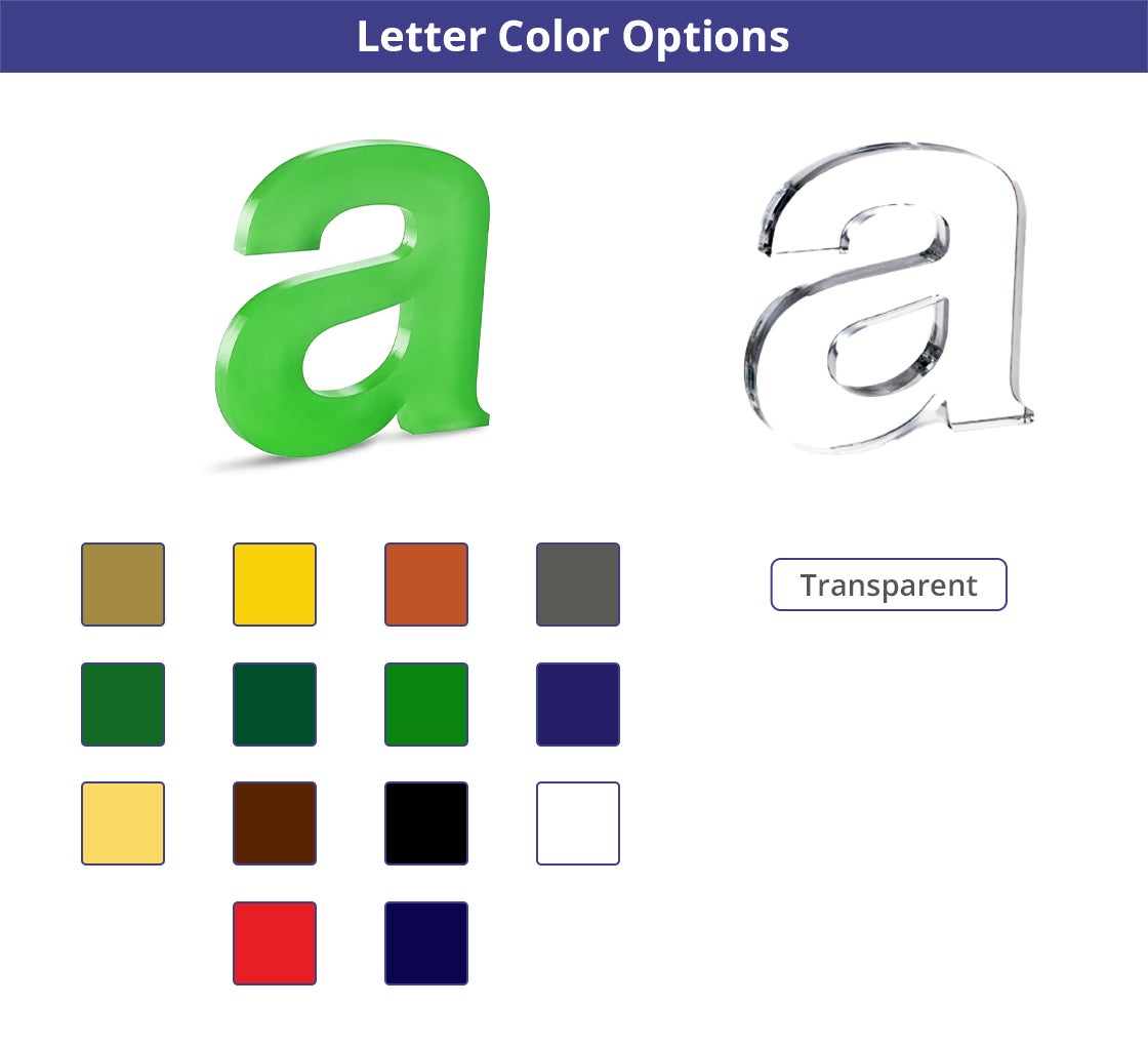 Acrylic Letters and Numbers