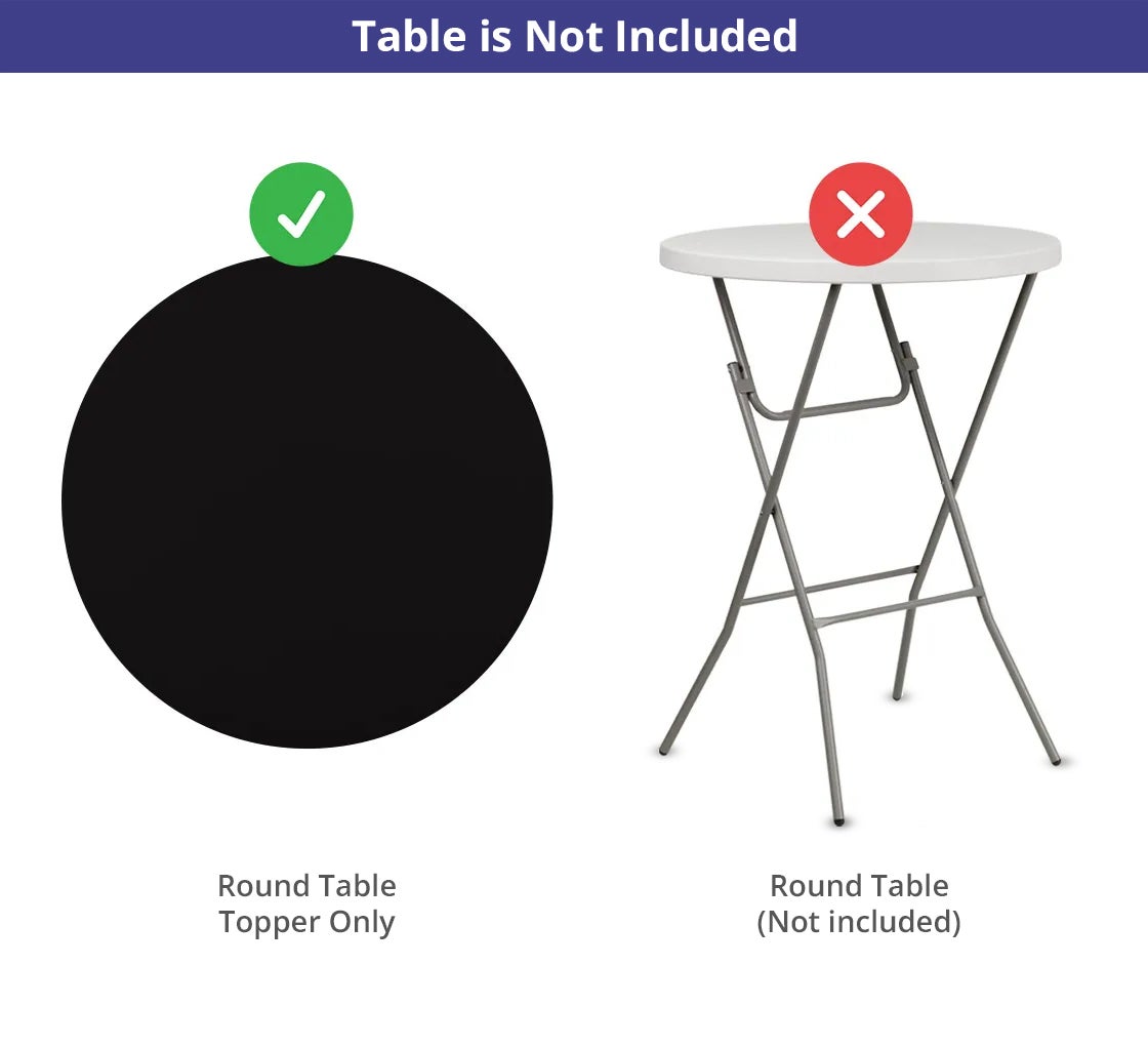 31.5 Inch Round Table-Top Cover - Black