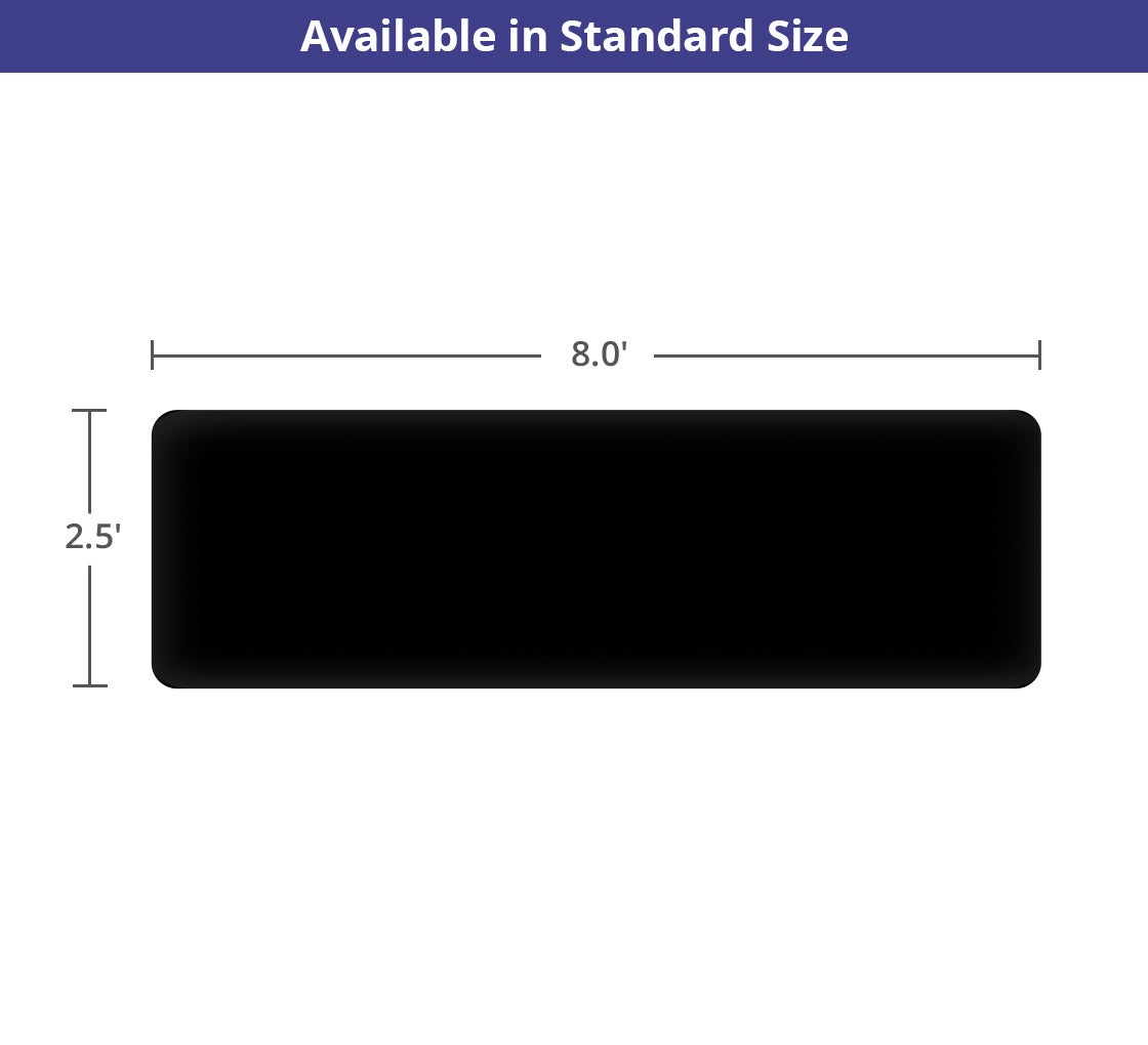 8 Ft Rectangle Table-Top Cover - Black
