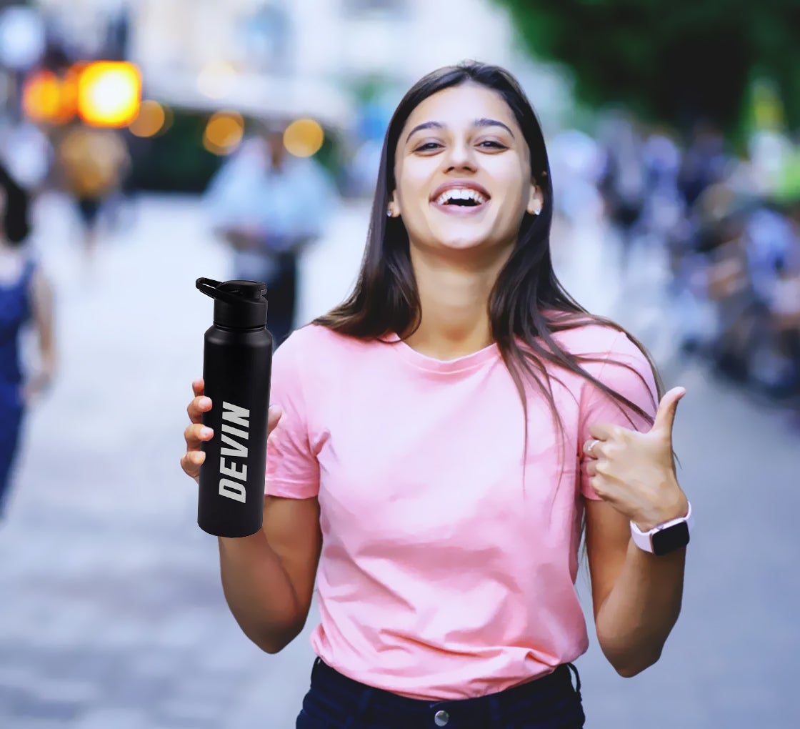 Personalised Sigma Stainless Steel Water Bottle