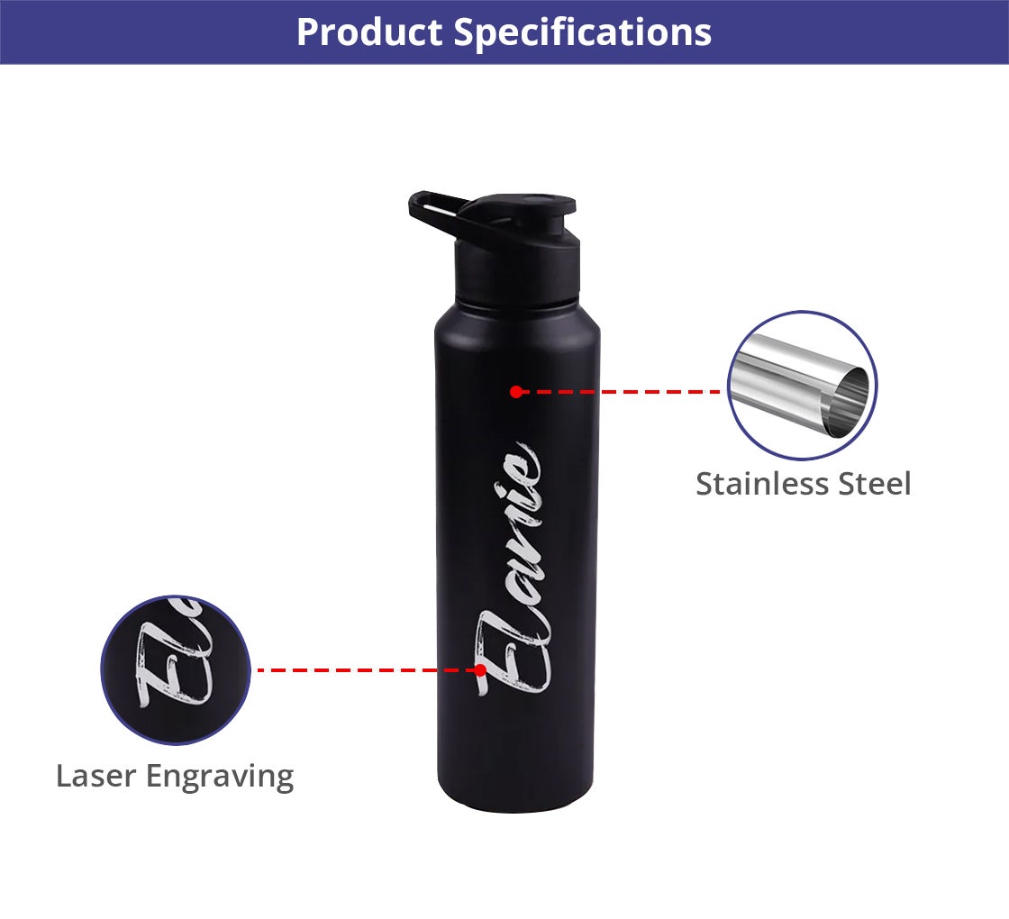 Personalised Sigma Stainless Steel Water Bottle