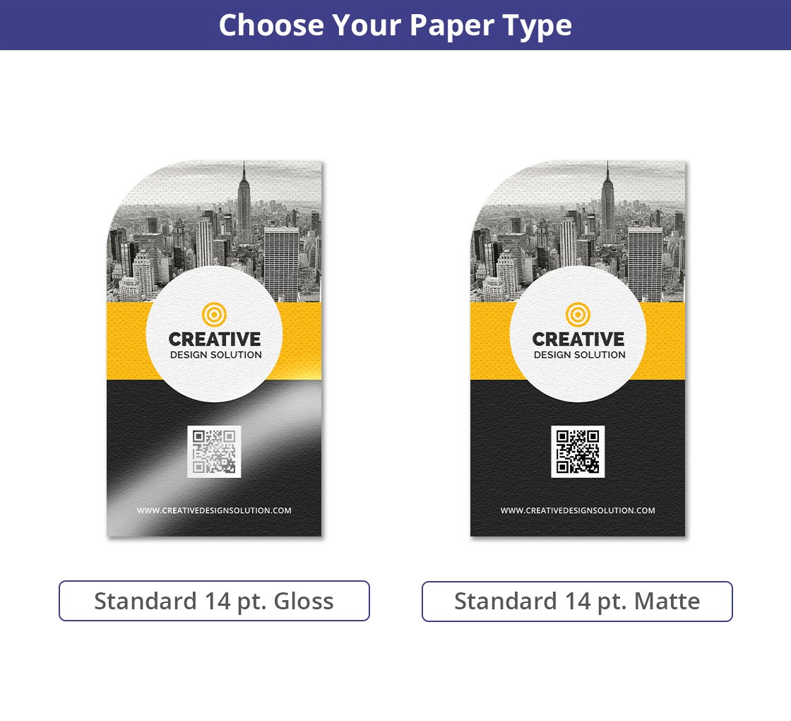 Die-Cut Business Cards - Vertical