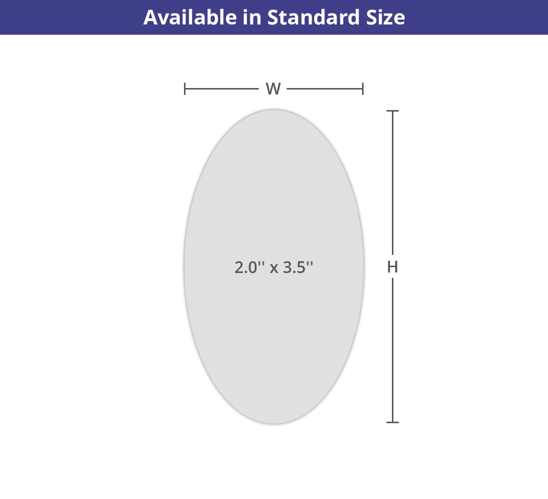 Oval Business Cards - Vertical