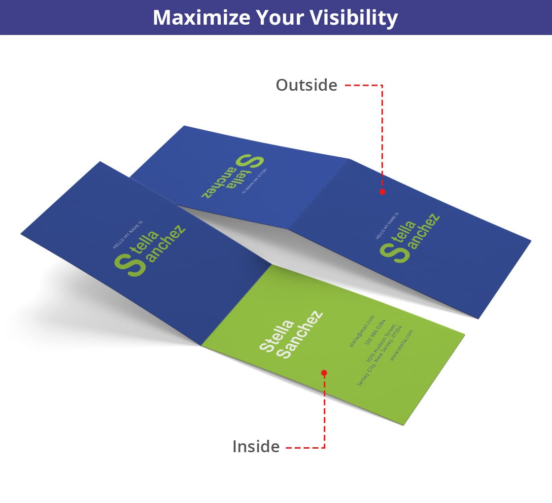 Folded Business Cards - Vertical