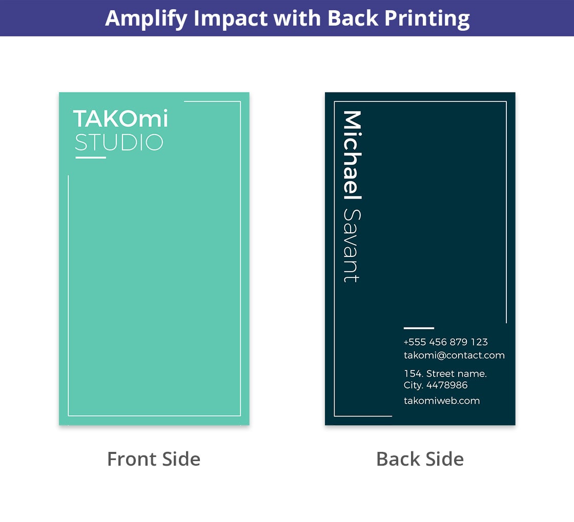 Custom Business Cards - Vertical