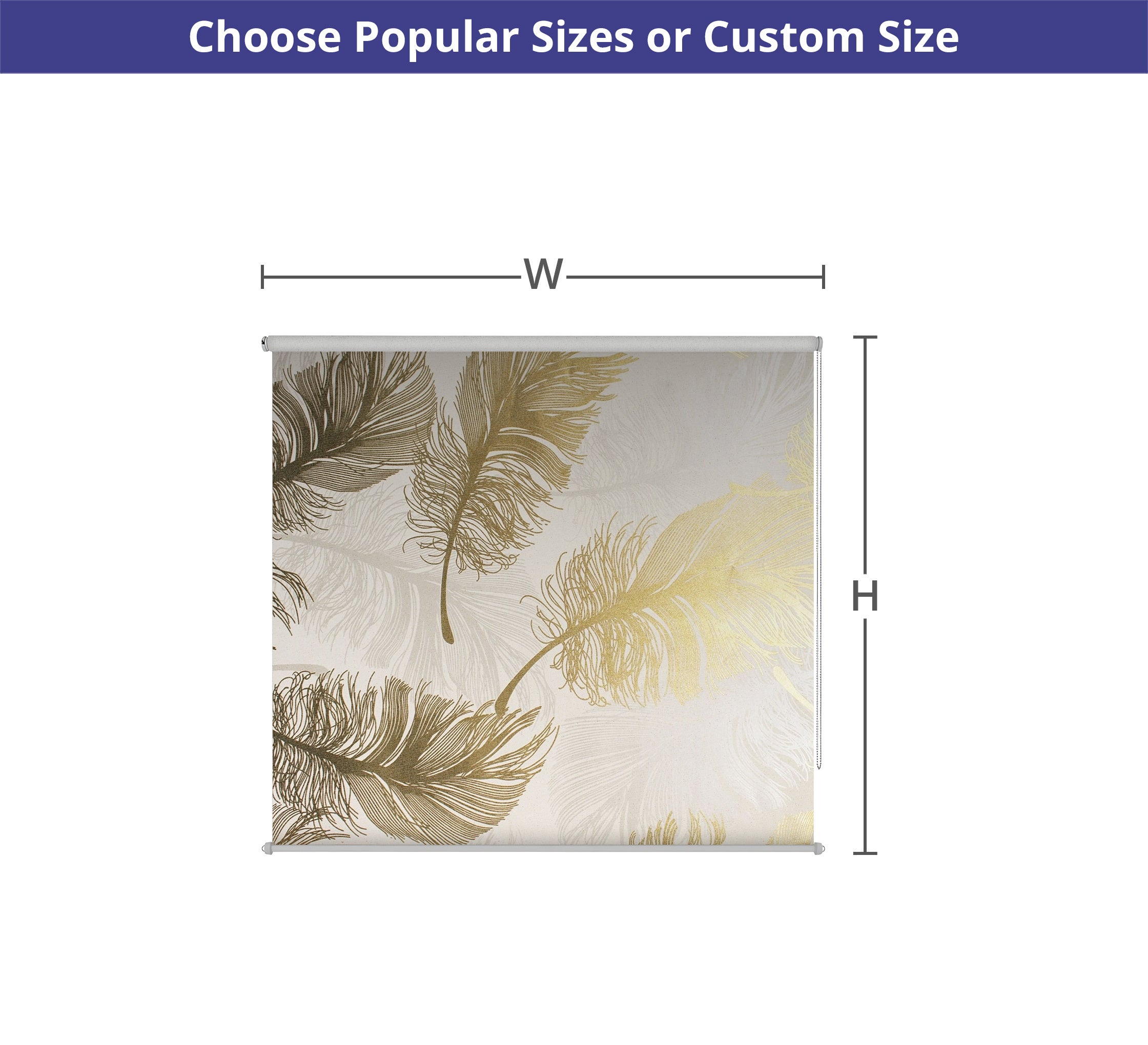 Custom Graphic Roller Shades - Blackout
