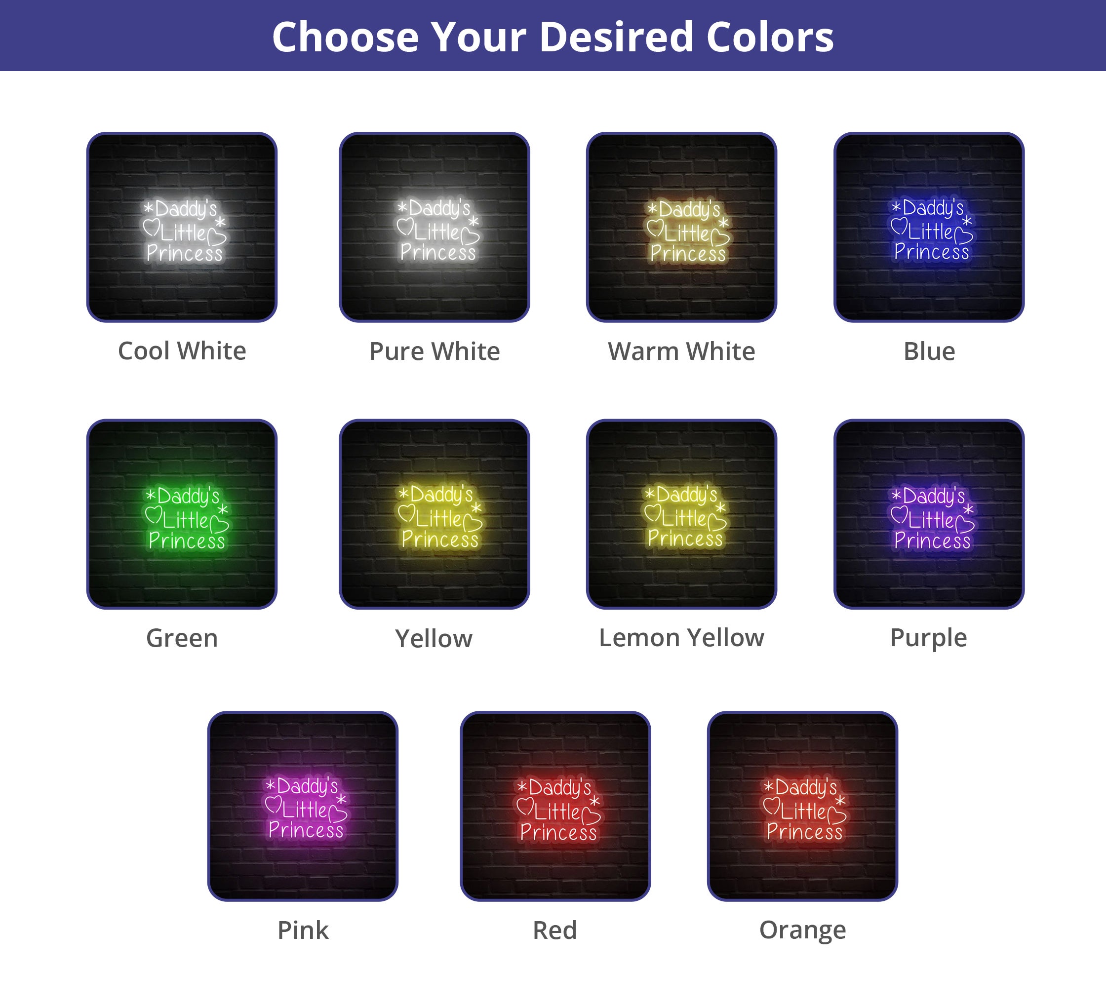 Daddy's Little Princess Neon Sign