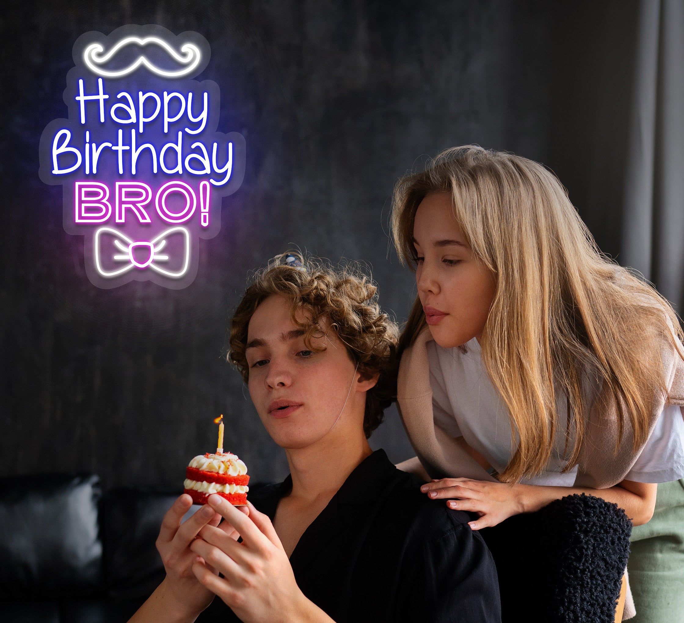 Happy Birthday Bro Neon Sign
