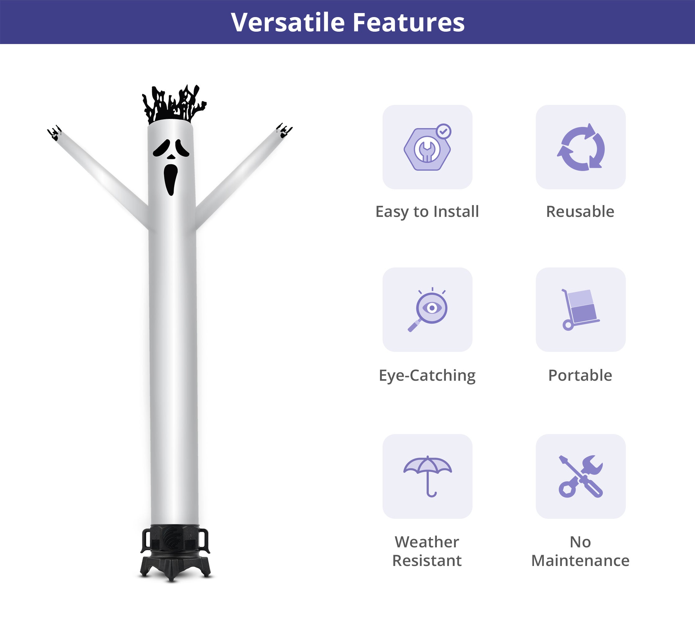 Halloween Ghost Inflatable Tube Man 