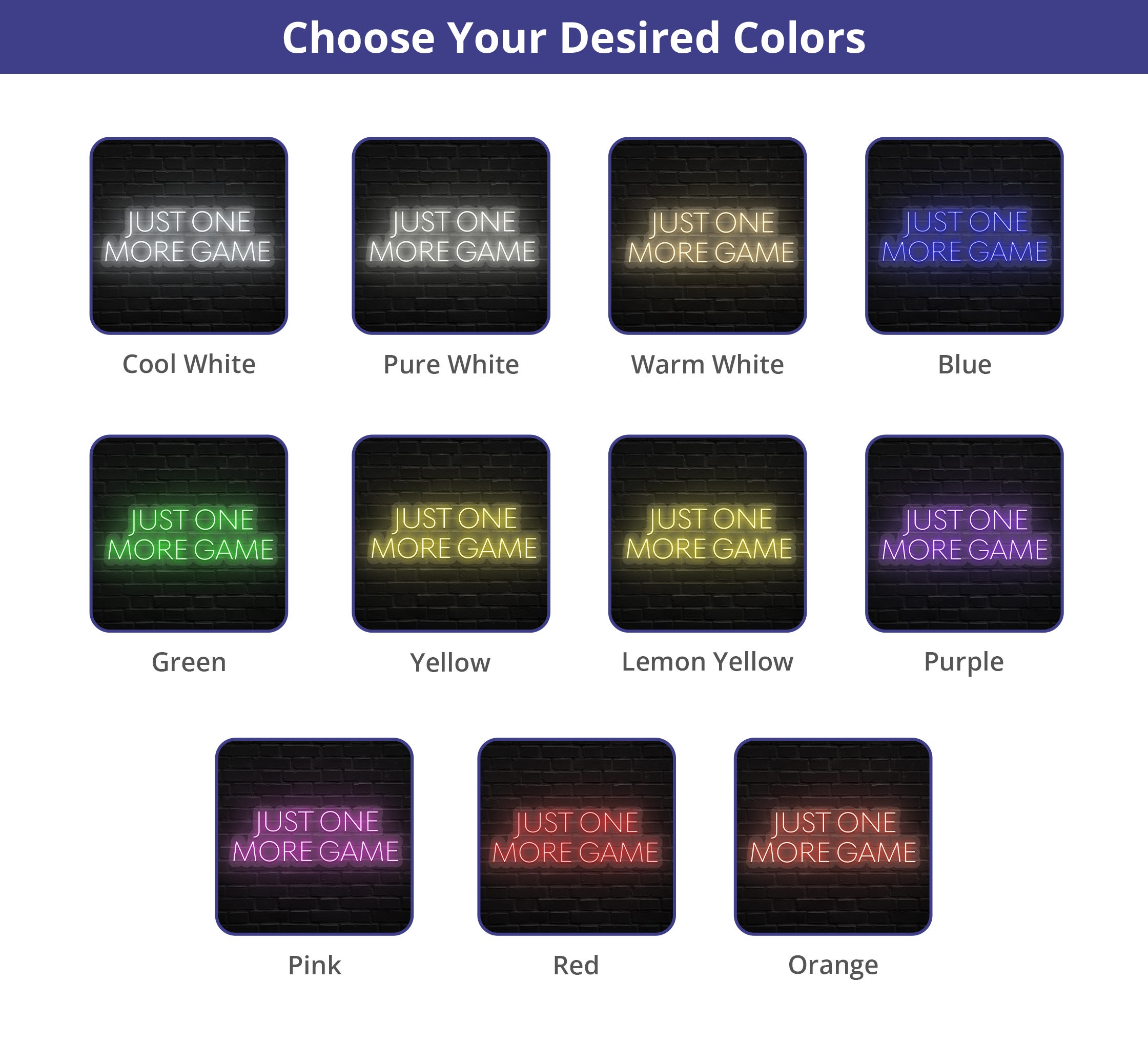 Just One More Game Neon Sign