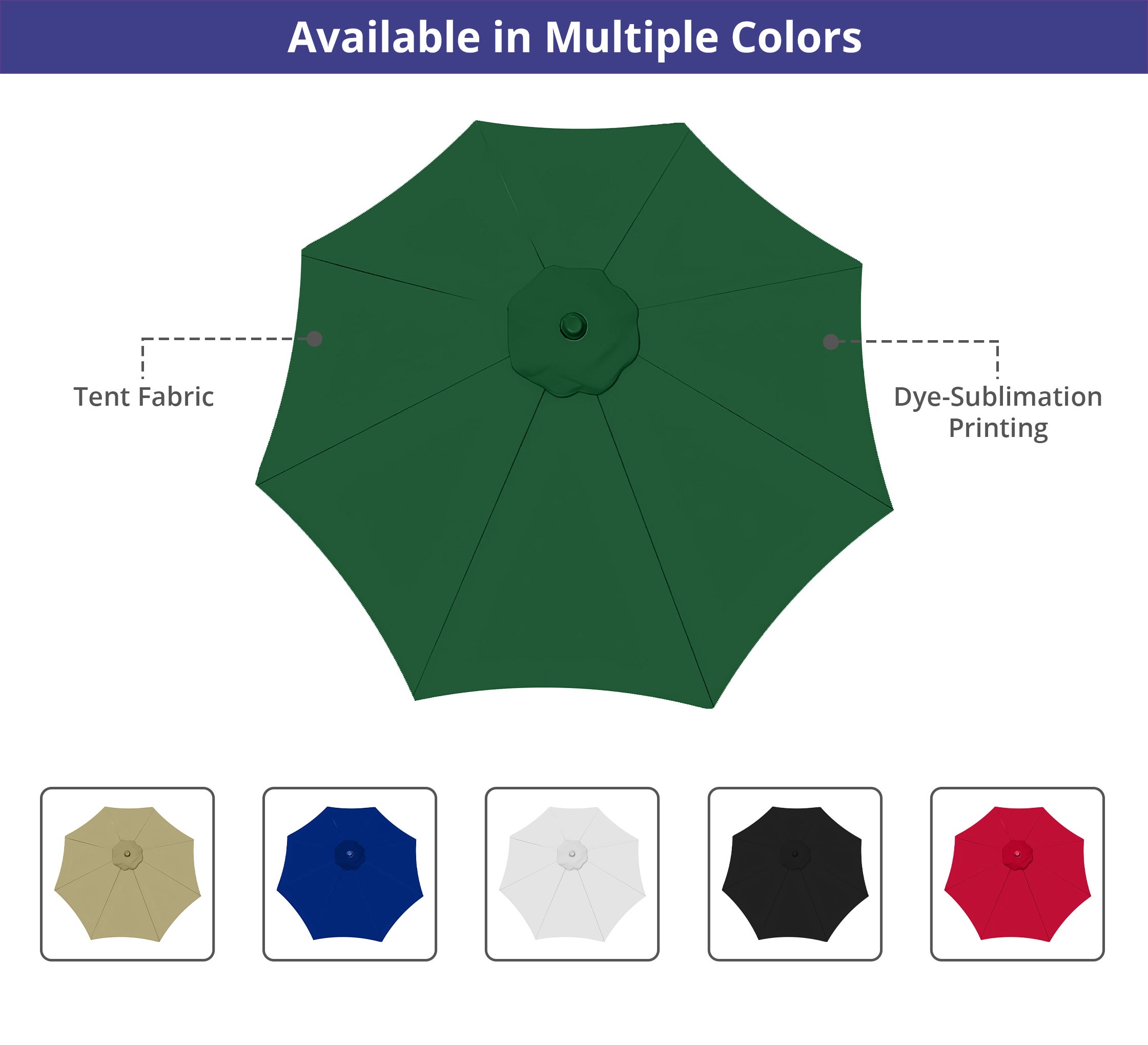 Solid Outdoor Umbrella