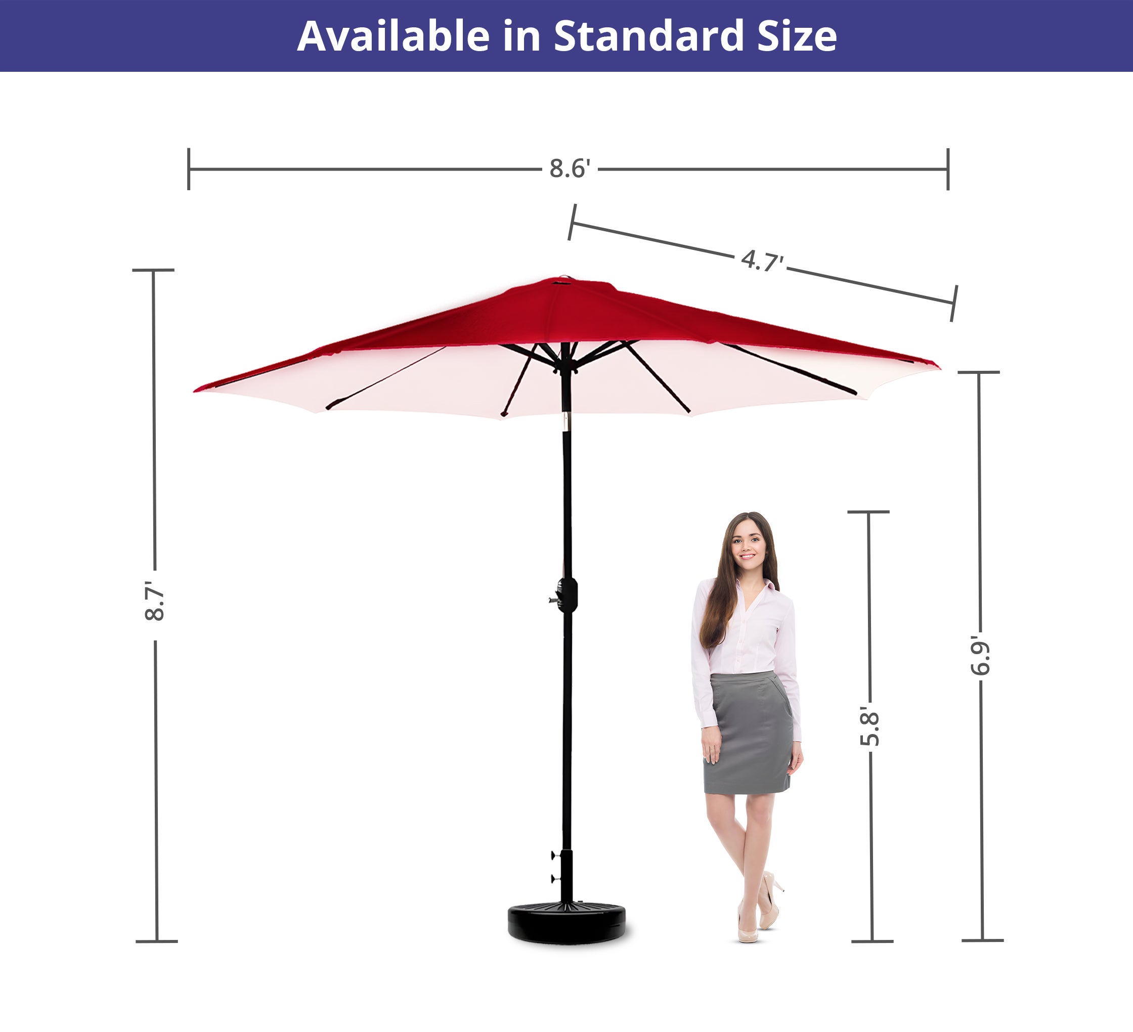 Solid Outdoor Umbrella