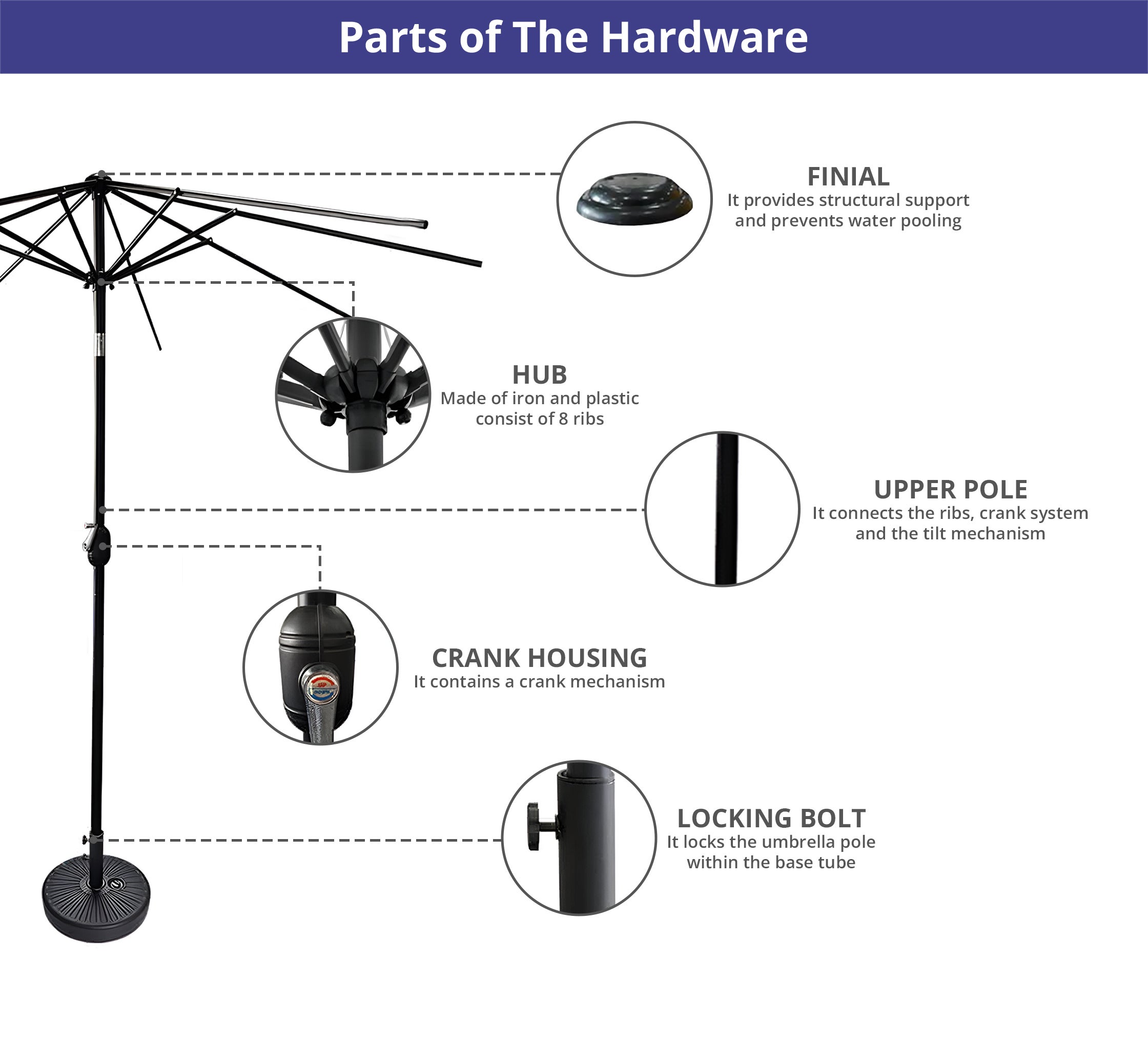 Solid Outdoor Umbrella
