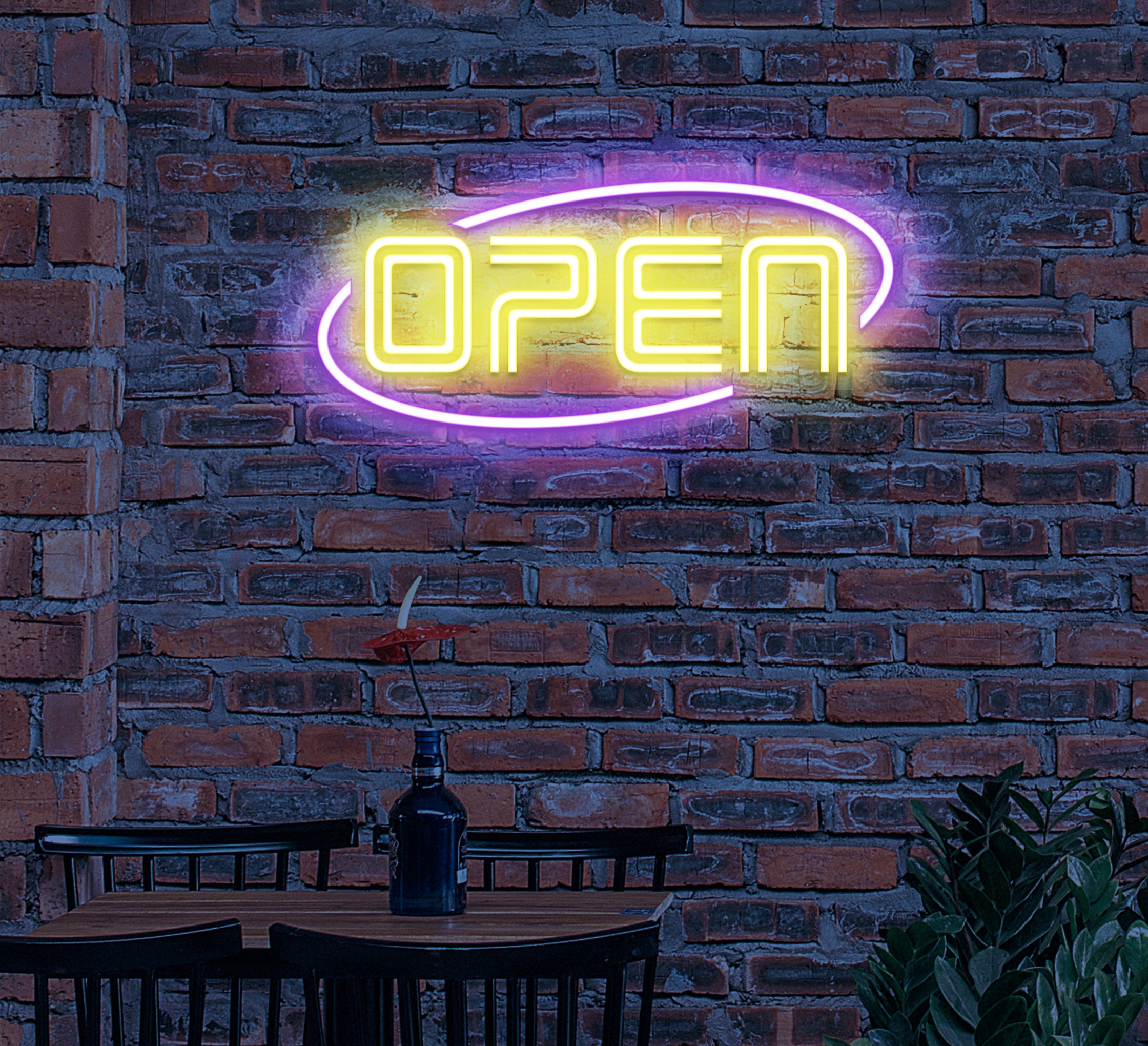 Open Neon Sign