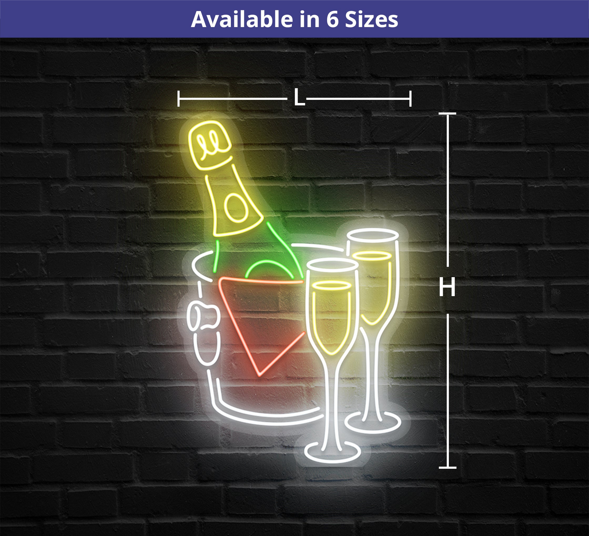 Wine In Ice Bucket Neon Sign