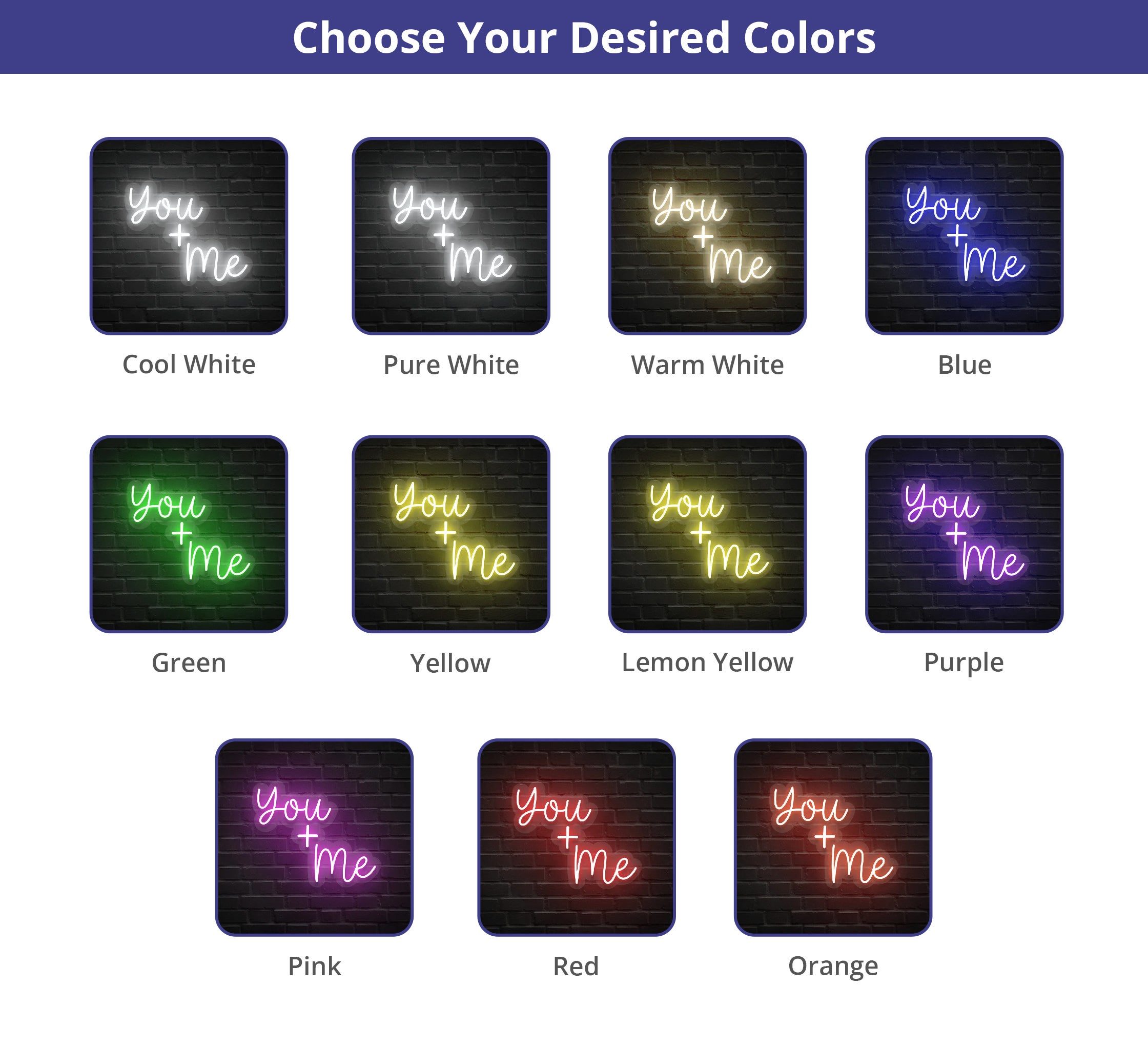 You & Me Neon Sign
