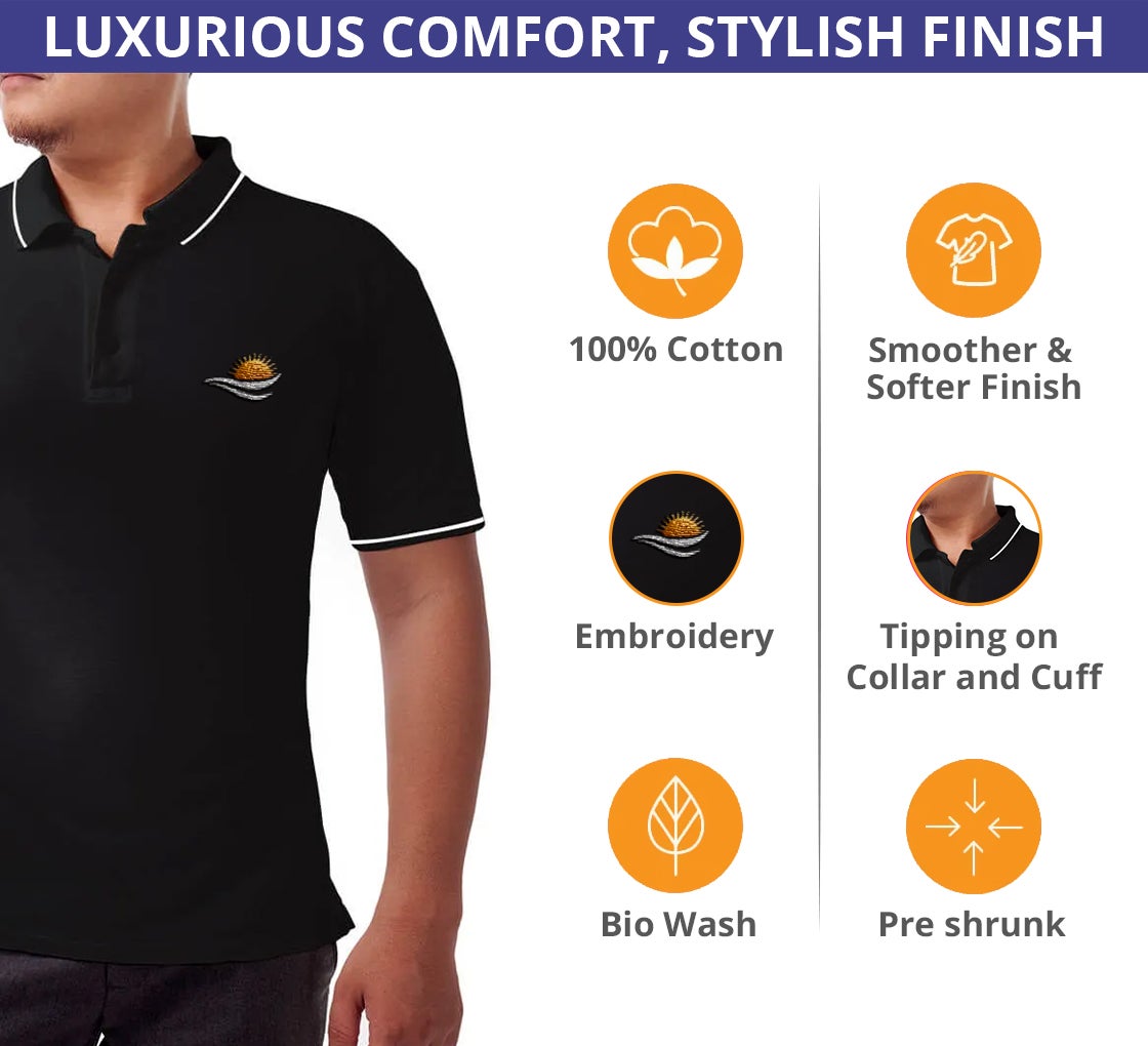 Men's Cotton Polo Shirt - Embroidered