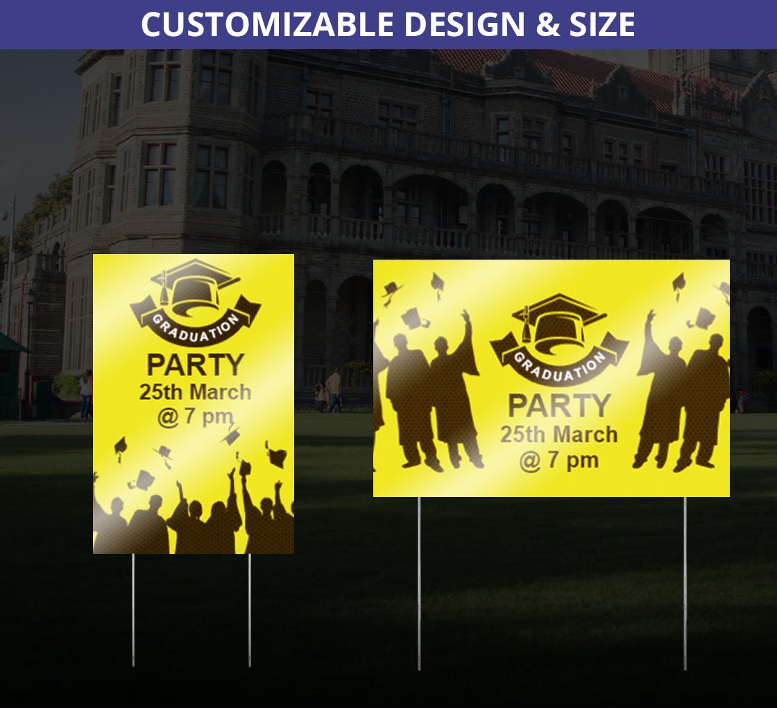 HIP Reflective Graduation Yard Signs