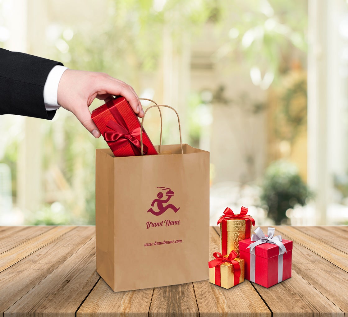 Printed Kraft Paper Shopping Bags 