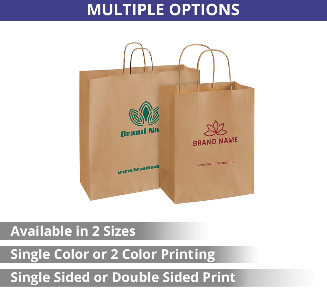 Printed Kraft Paper Shopping Bags 