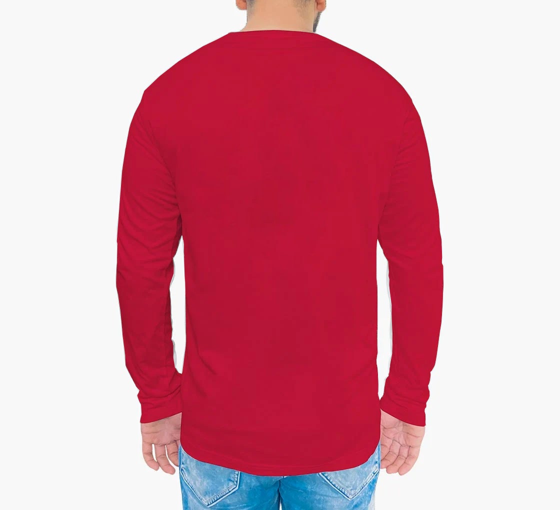 Men's Long Sleeves T-Shirt - Crew Neck