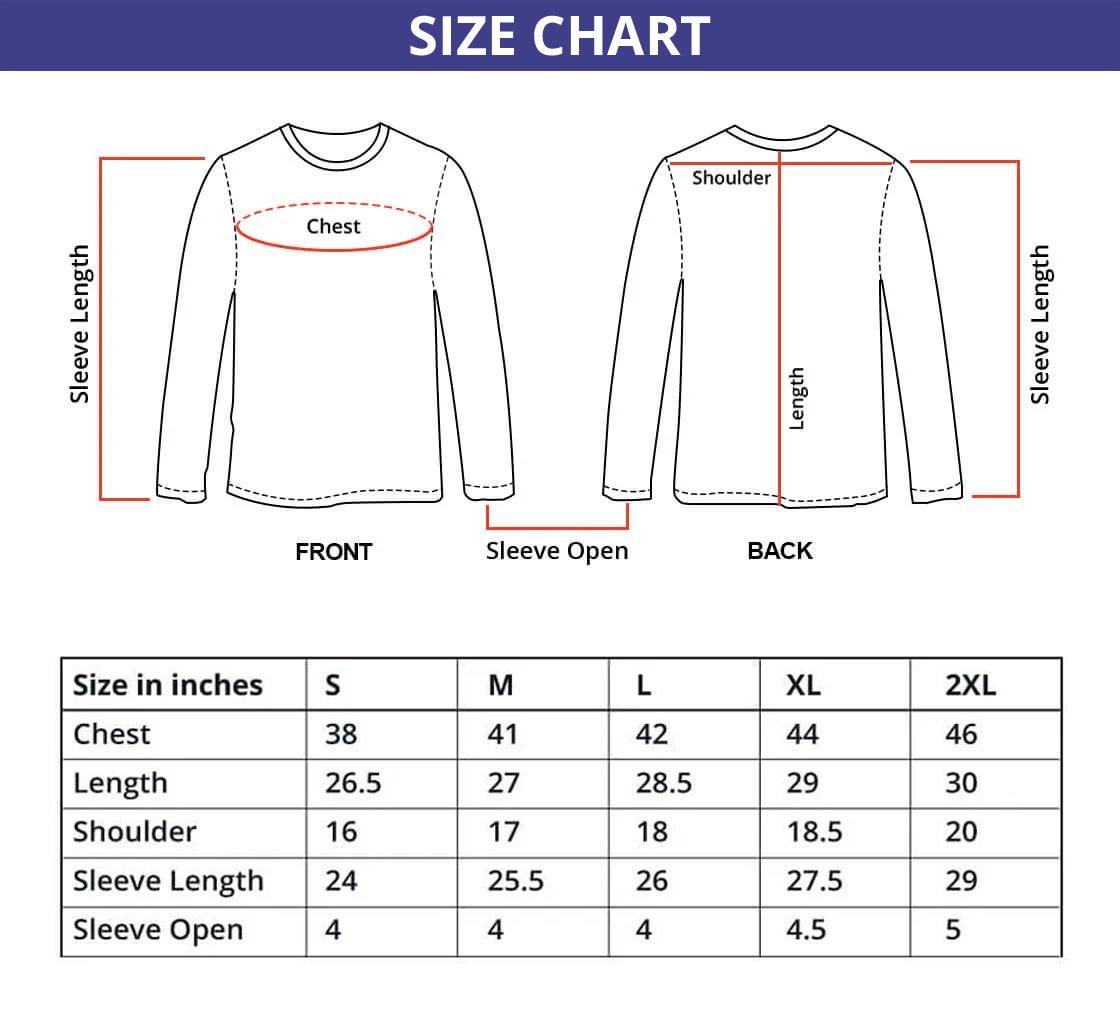 Men's Long Sleeves T-Shirt - Crew Neck