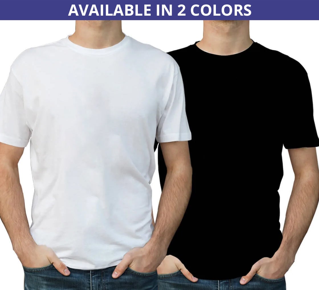 Men's Printed Organic T shirt - Crew Neck 