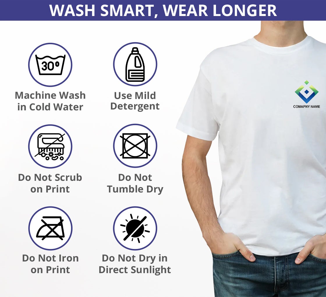 Men's Printed Organic T shirt - Crew Neck 