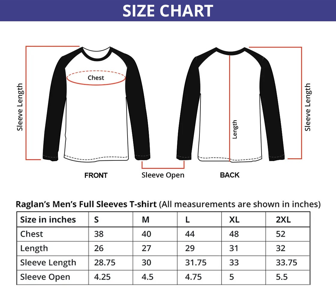 Men's Raglan T-Shirt - Long Sleeves 