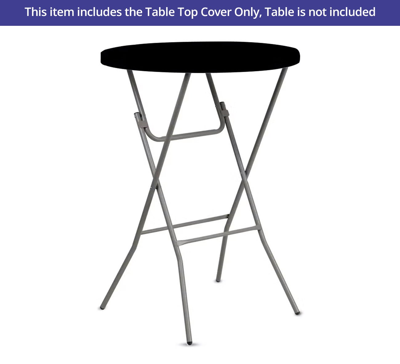 31.5 Inch Round Table-Top Cover - Black