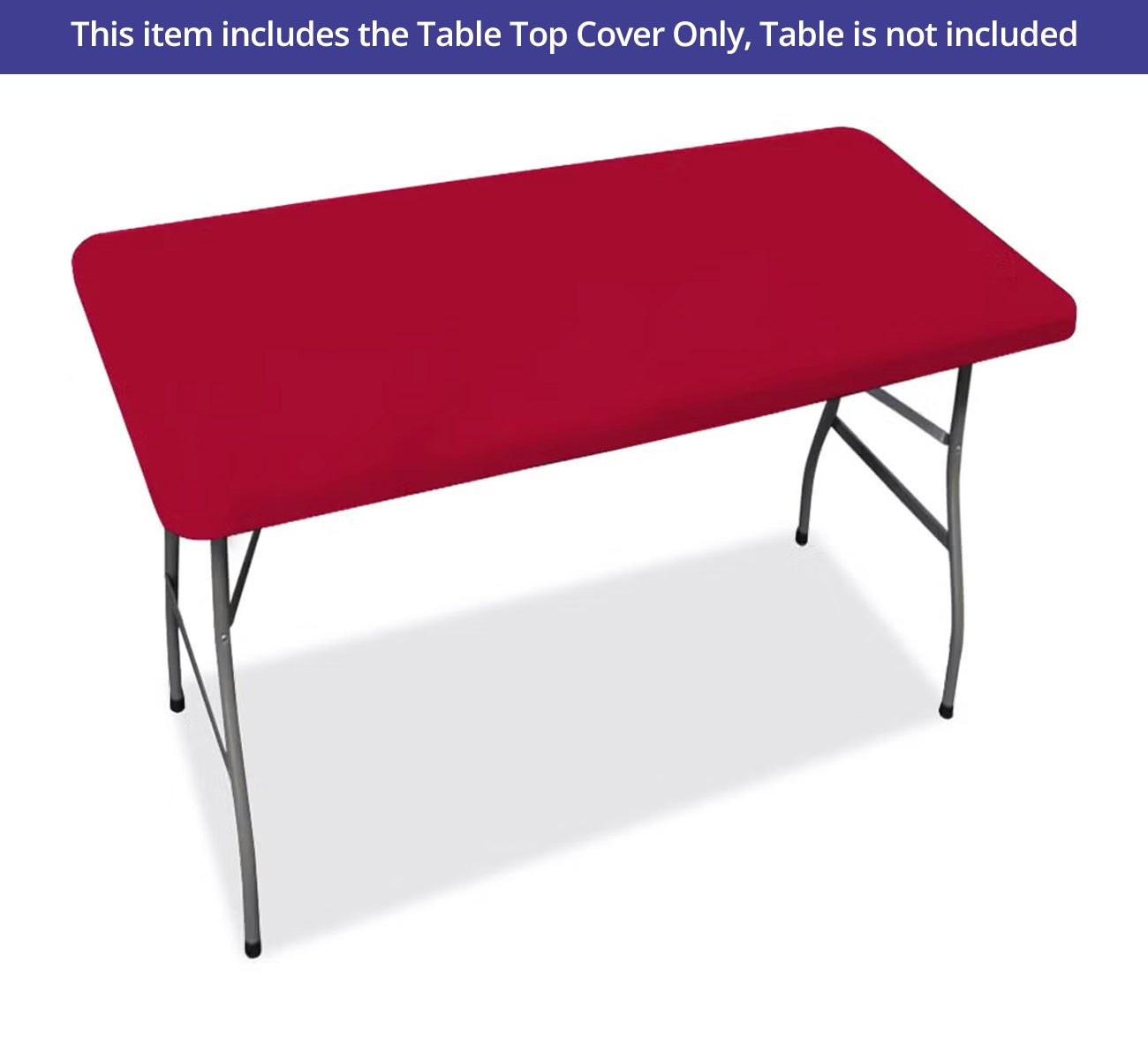 6 Ft Rectangle Table-Top Cover - Red