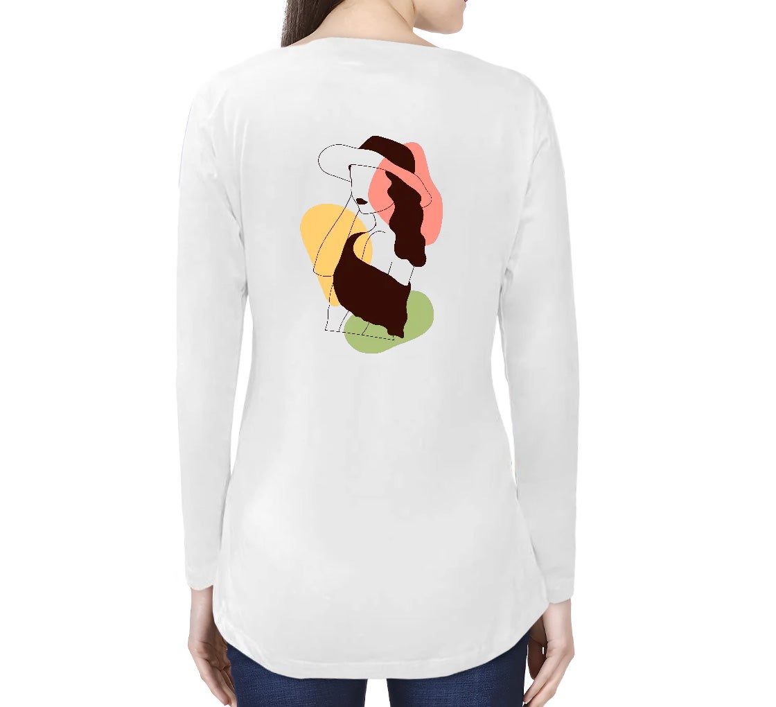 Women's Printed T-Shirt - Long Sleeves