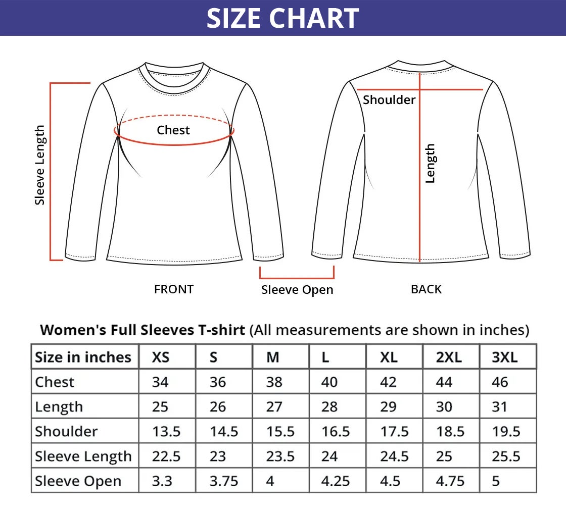 Women's Printed T-Shirt - Long Sleeves