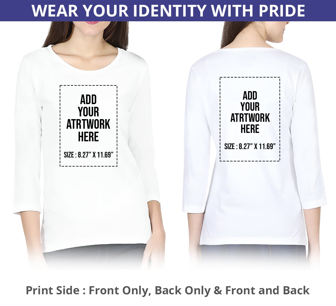 Women's Printed T-Shirt - 3/4 Sleeves