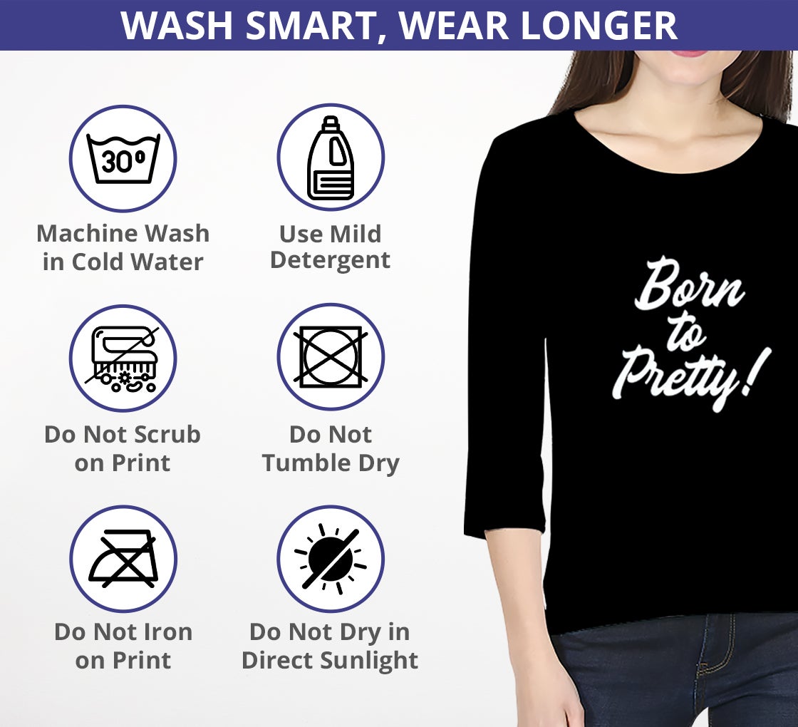 Women's Printed T-Shirt - 3/4 Sleeves