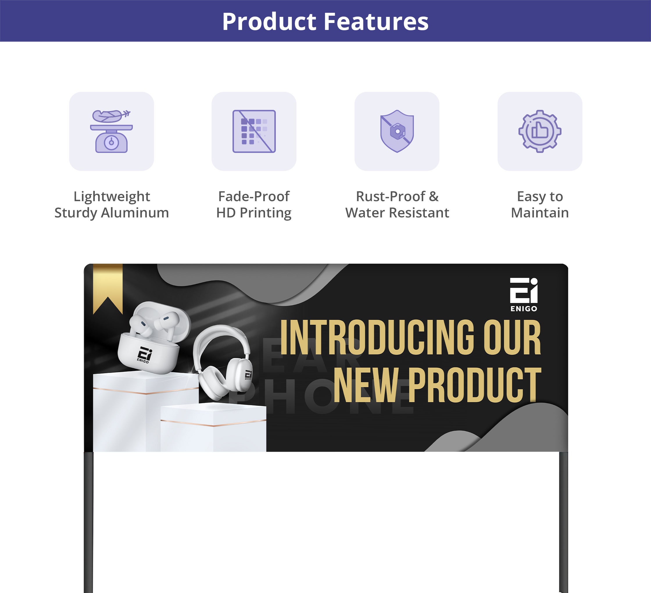 Table Top Banner - Half Display