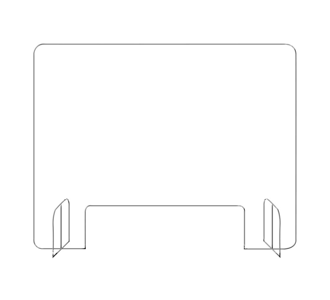 Countertop Sneeze Guard - Clear Acrylic