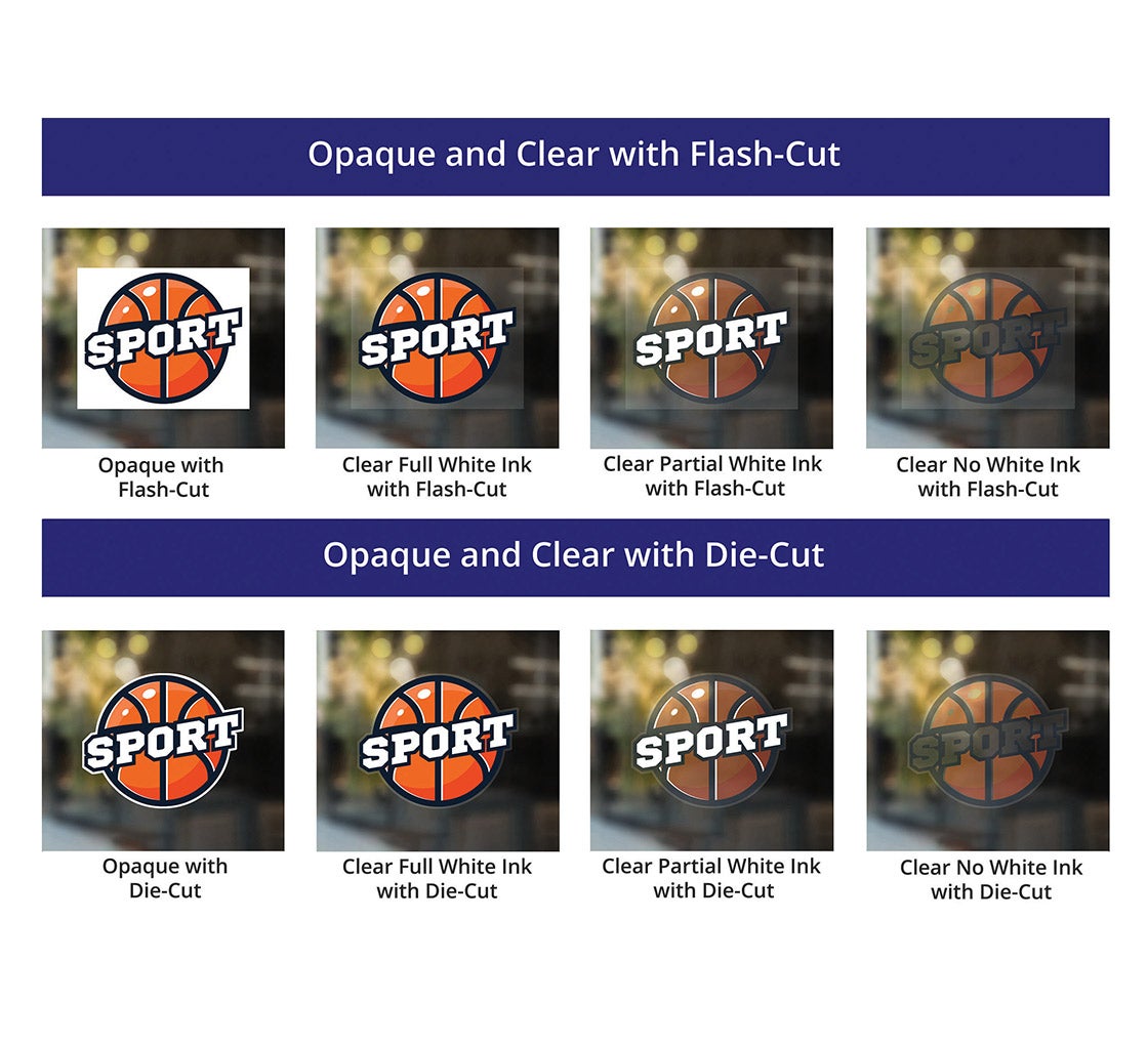 Clear Front Die-Cut Static Clings