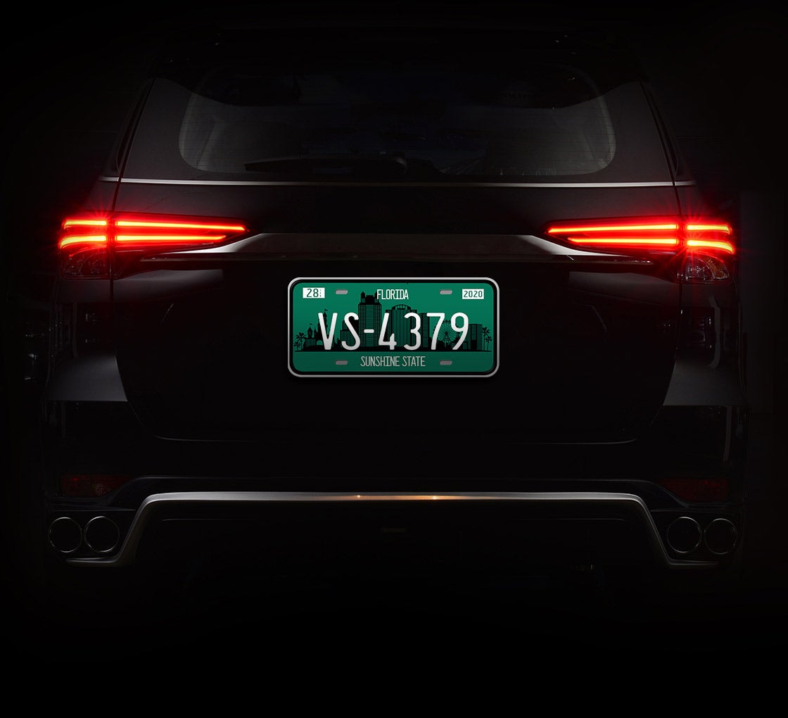 Reflective Florida License Plates