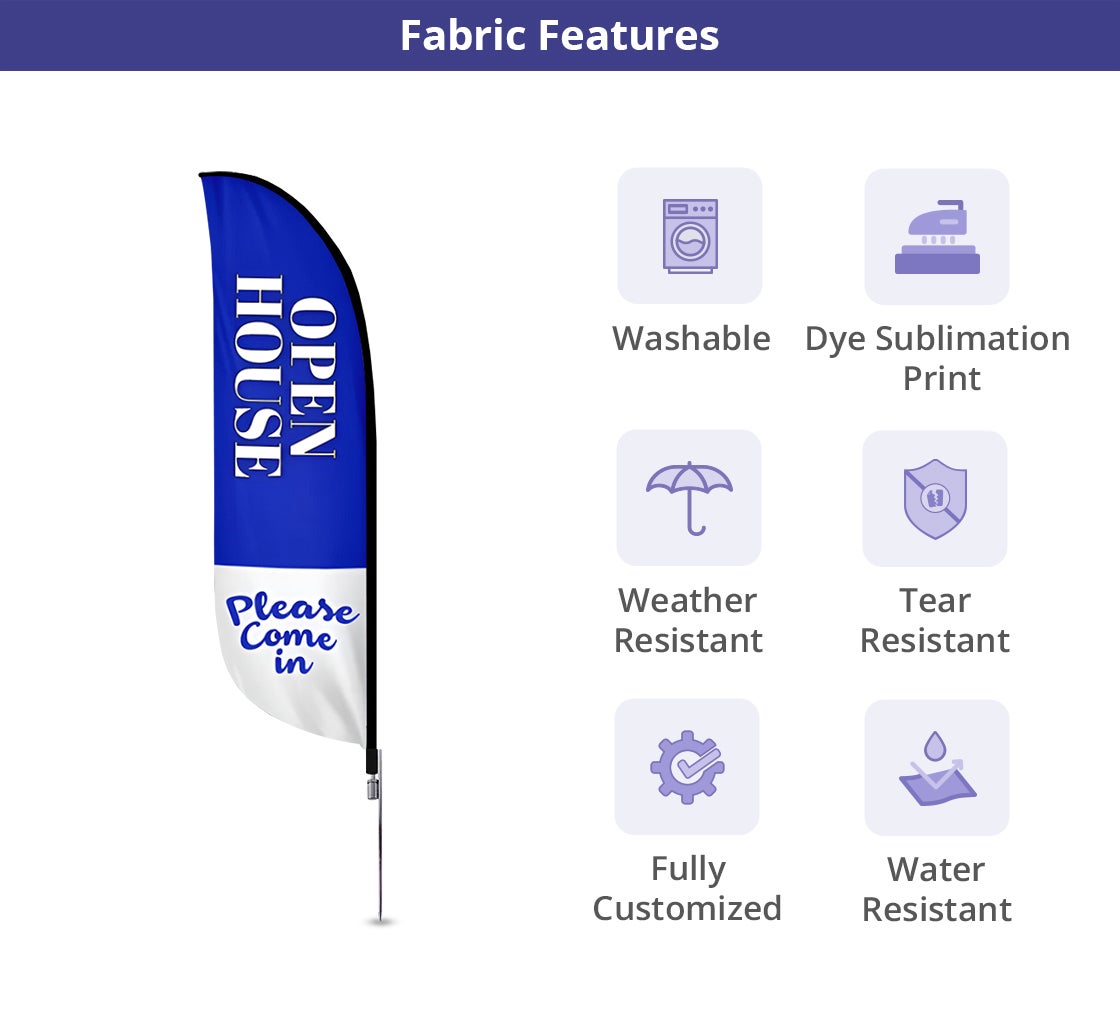 Pre-Printed Open House Feather Flag