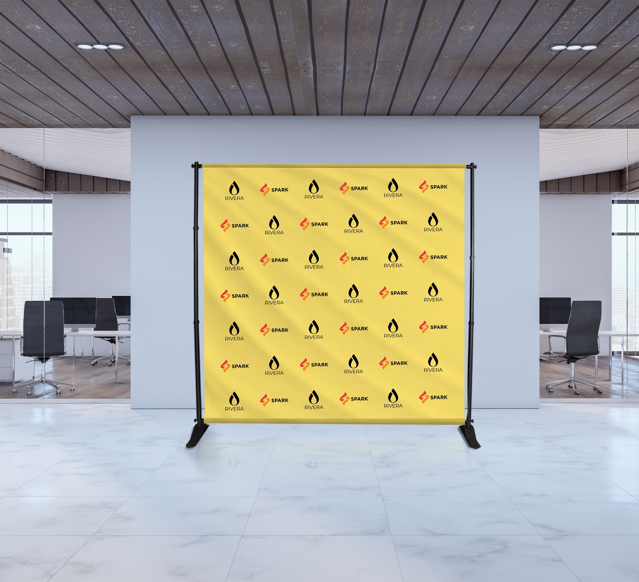 8ft x 8ft Step and Repeat Fabric Banners