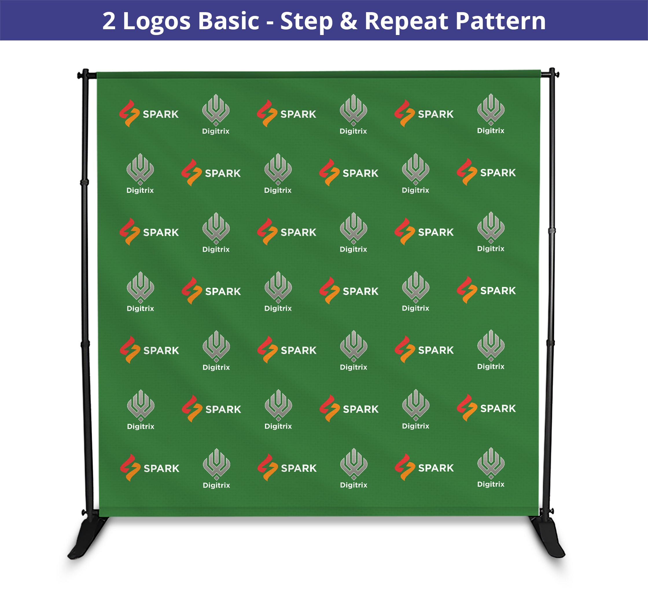 8ft x 8ft Step and Repeat Fabric Banners