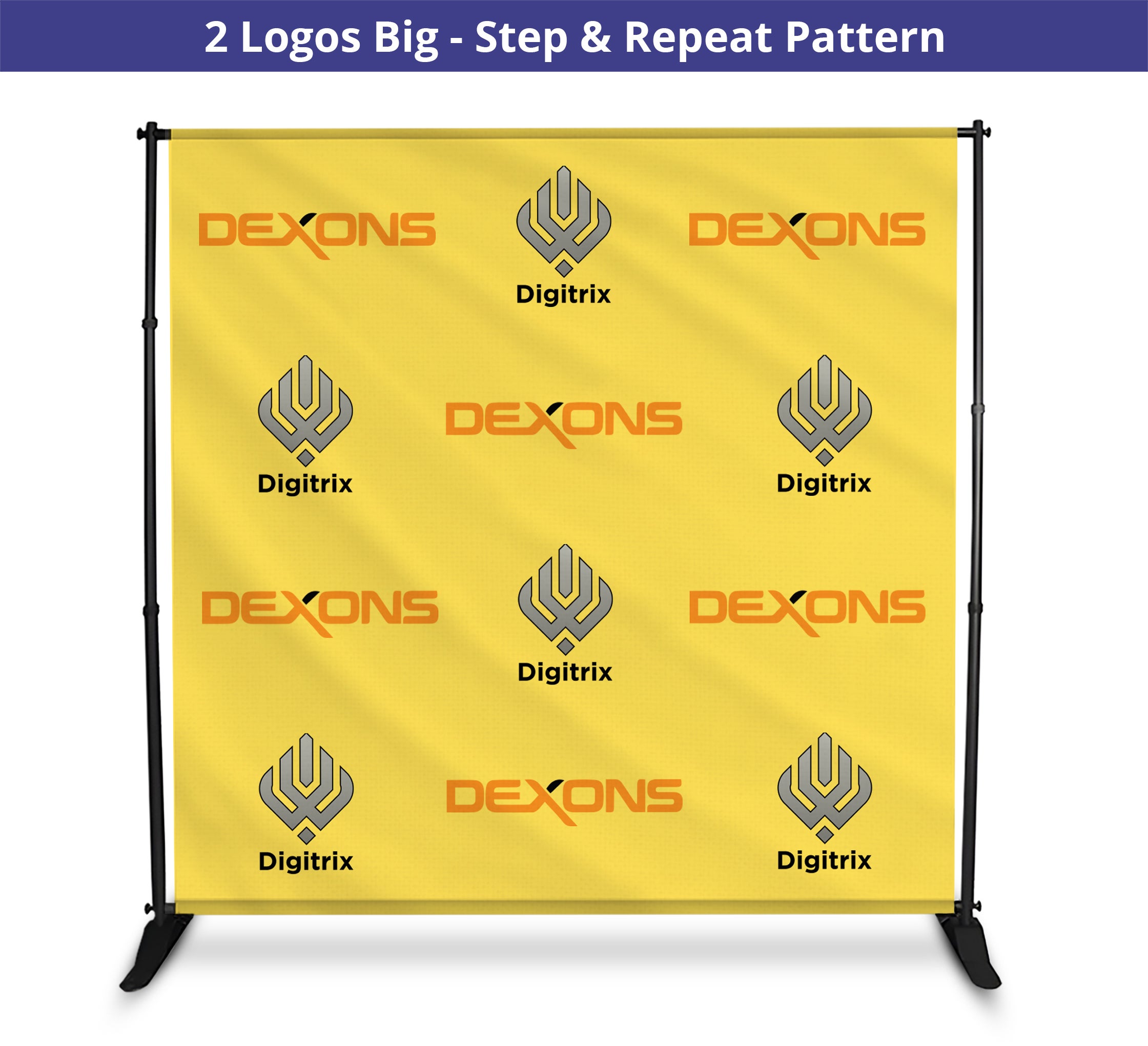 8ft x 8ft Step and Repeat Fabric Banners