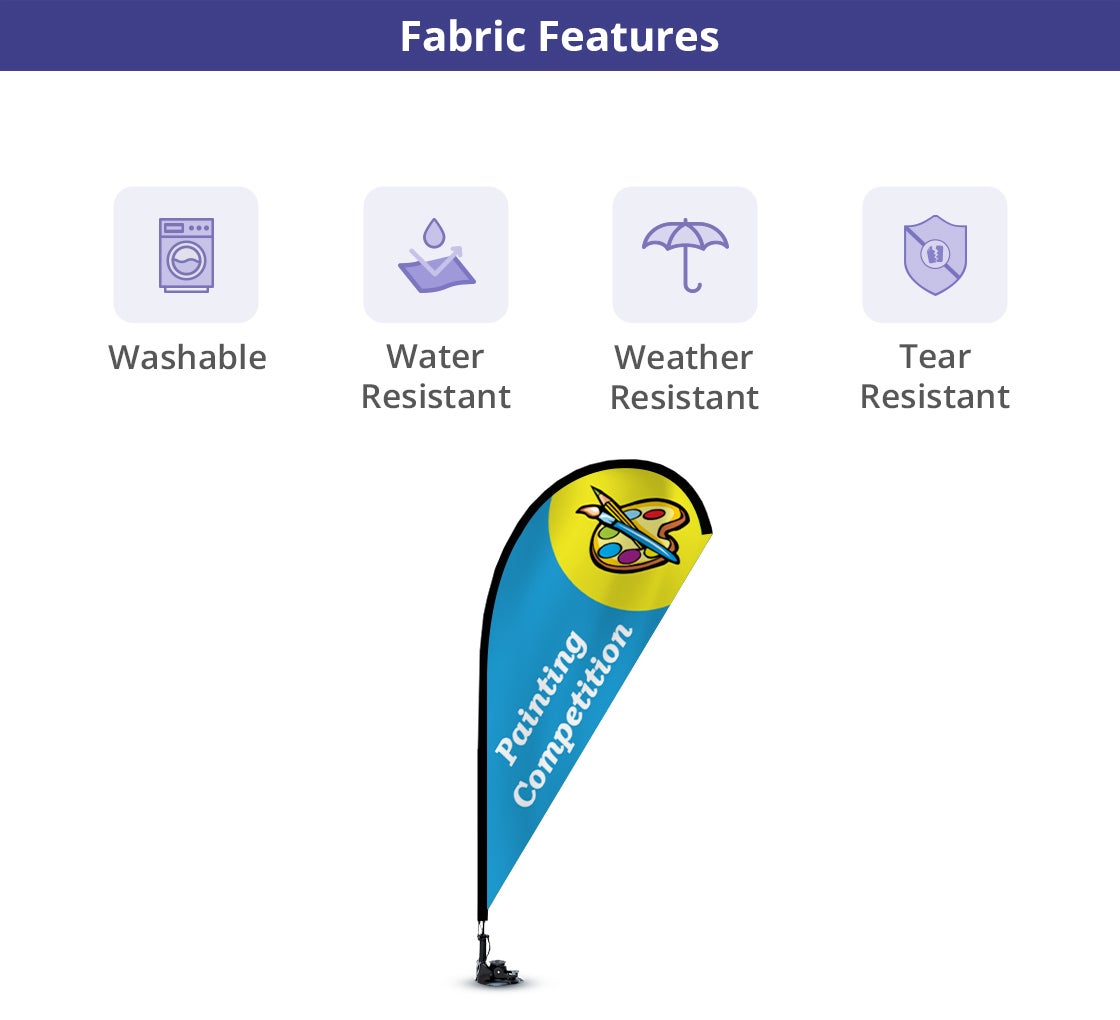 Suction Cup Flags - Teardrop