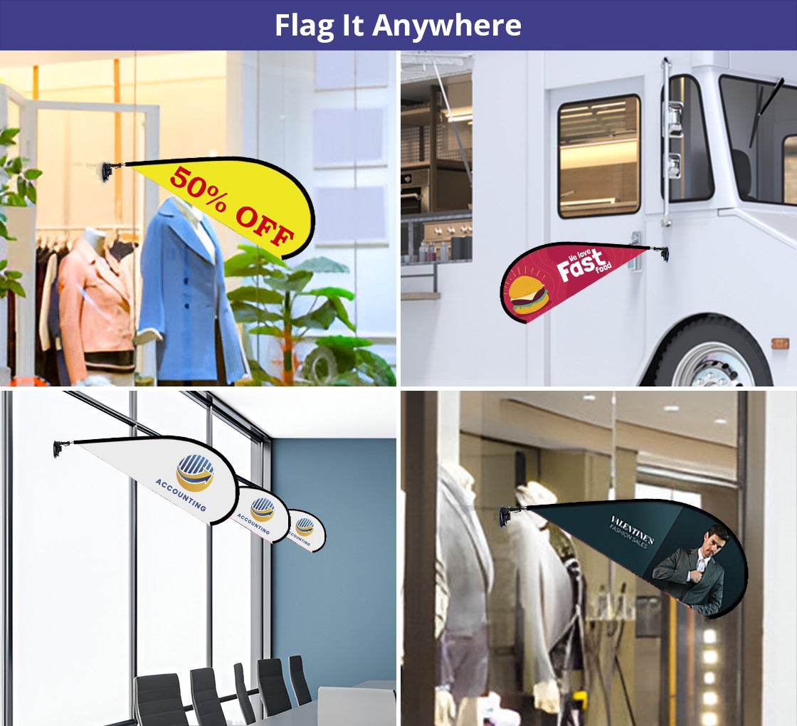 Suction Cup Flags - Teardrop